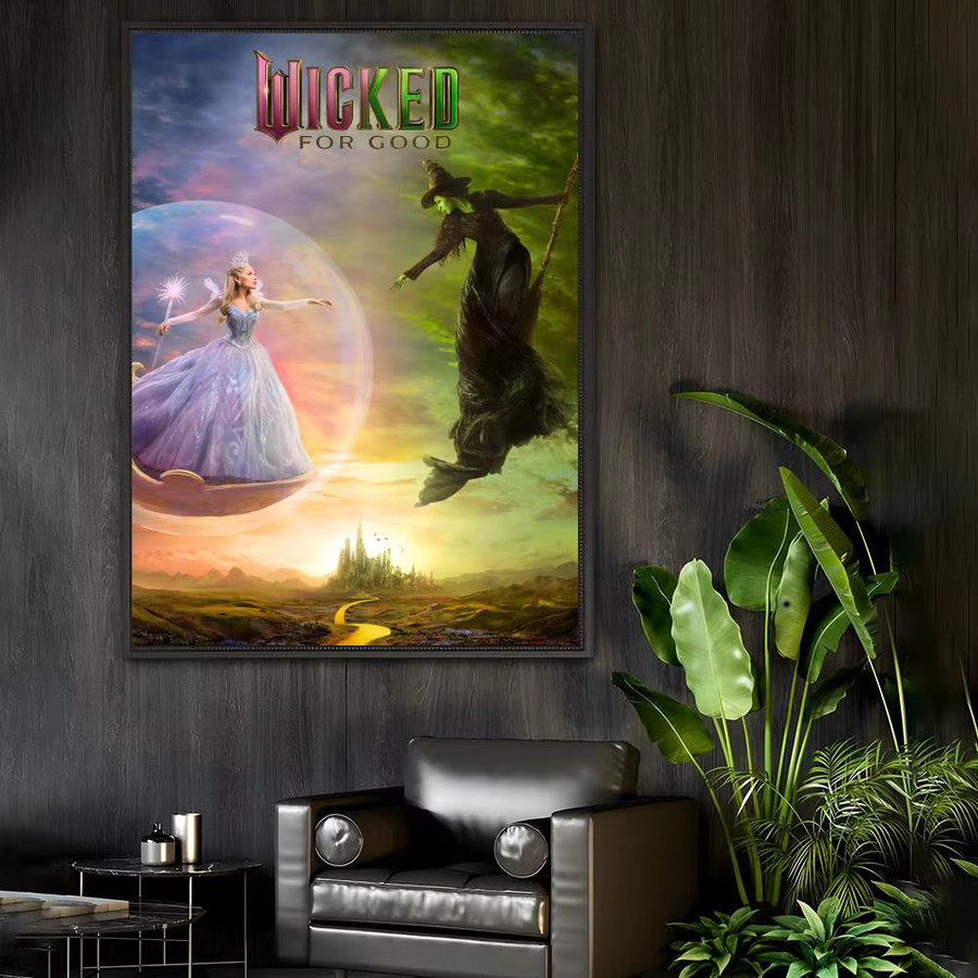 W-Wicked Movie Poster selbstklebender wasserfester Papieraufkleber in Schwarz und Multicolour, Wanddekoration für Kaffeehäuser, B/H: 20 x 15 cm - Bild 4