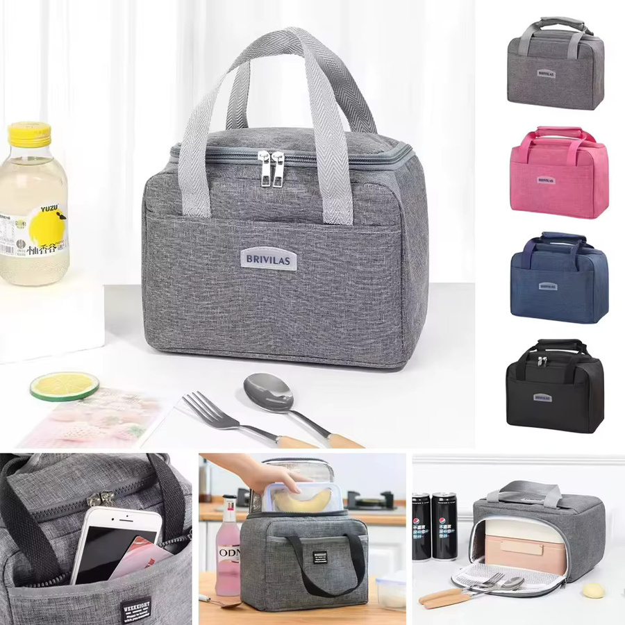 GOT-TOG Thermische Lunch Box Wasserfeste Isolierte Kühltasche für Büro und Arbeit in Blau und Grau - Bild 1
