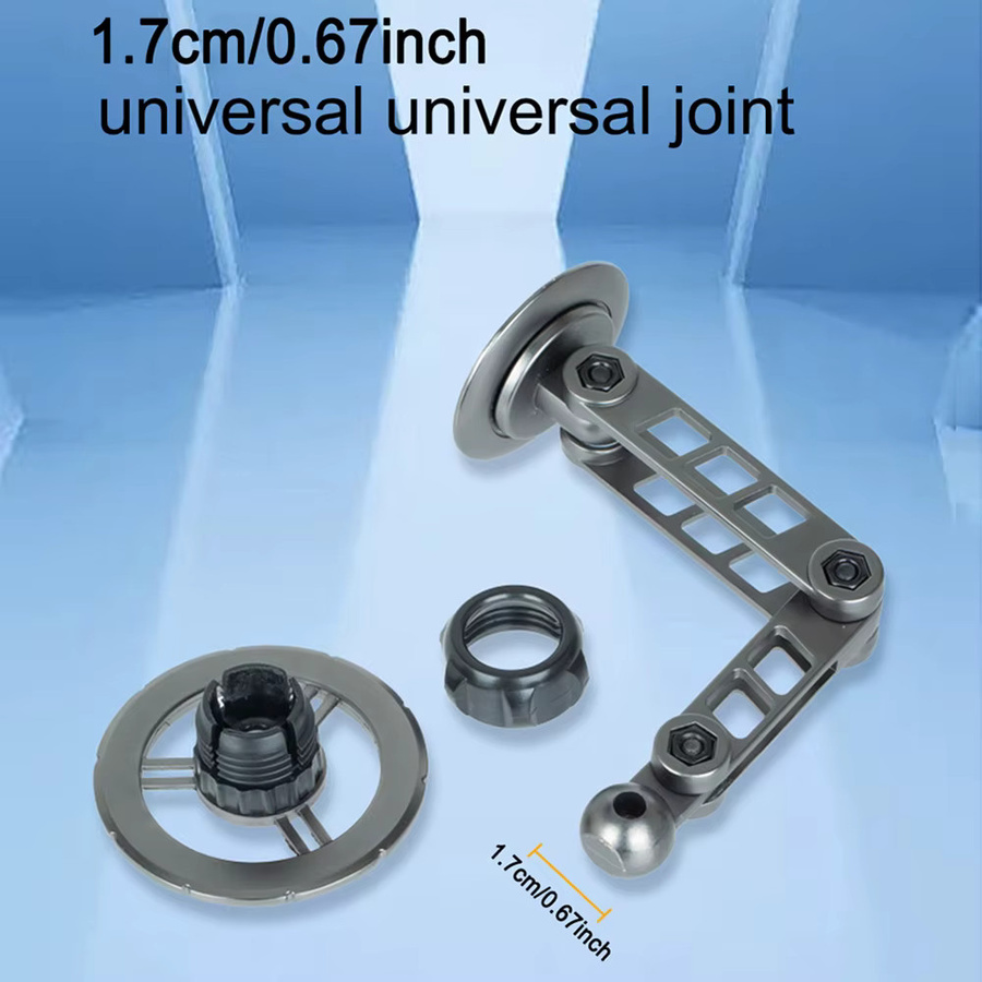 Faltbare Auto-Magnethalterung aus Aluminiumlegierung in Schwarz, 360 Grad drehbar mit superstarkem Magneten - Bild 3