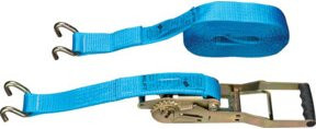Langhebel-Zurrgurt mit U-Haken in Blau, 50 mm Breite, 10 m Länge, 5 t Tragkraft aus Polyester - Bild 1