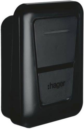 Hager Wallbox Ladestation 22kW Typ 2 in Schwarz mit MID-Zähler - Bild 1