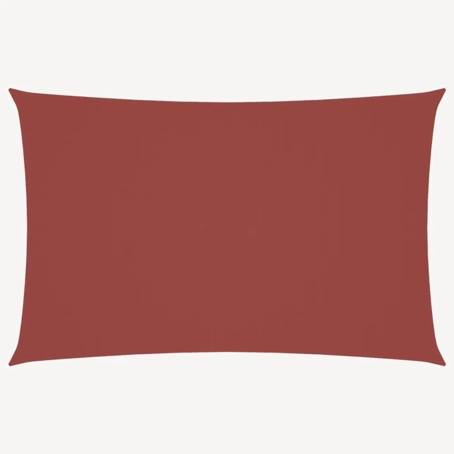 Furnicato Sonnensegel aus PU-beschichtetem Oxford-Gewebe, rechteckig, Terrakotta Rot, Breite: 25 m, Höhe: 5 m - Bild 2