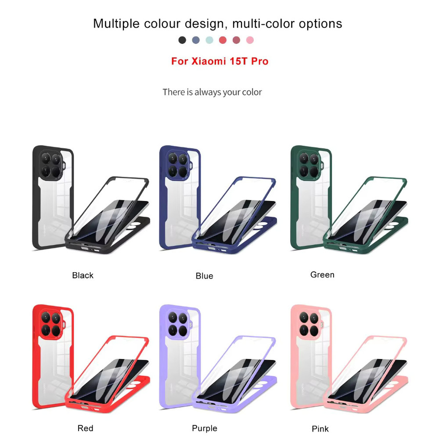 Transparente 360 Grad Handyhülle mit Displayschutzfolie für Xiaomi 15T Redmi K90 Note 15 Pro Plus F8 Ultra - Bild 4