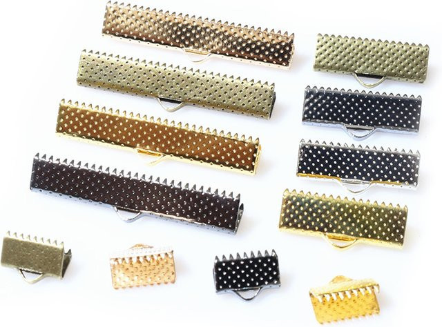 Wadsfred Kordel-Endkappen, Leder, 50 Stück, Zubehör für Halskette, Armband - Bild 1