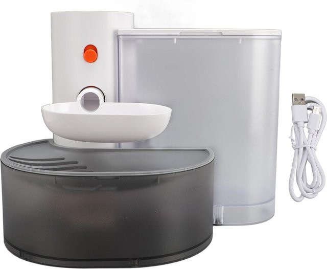 Aimo Smart Cat Wasserspender mit 3l Wassertank, wiederaufladbare automatische Haustier Wasserschale in Grau - Bild 1