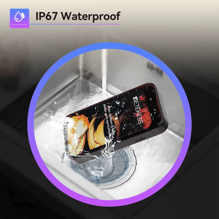 RETEKESS TD177 Drahtloses Restaurant-Rufsystem mit Blinkenden Pager-Buzzern in Schwarz - Bild 4