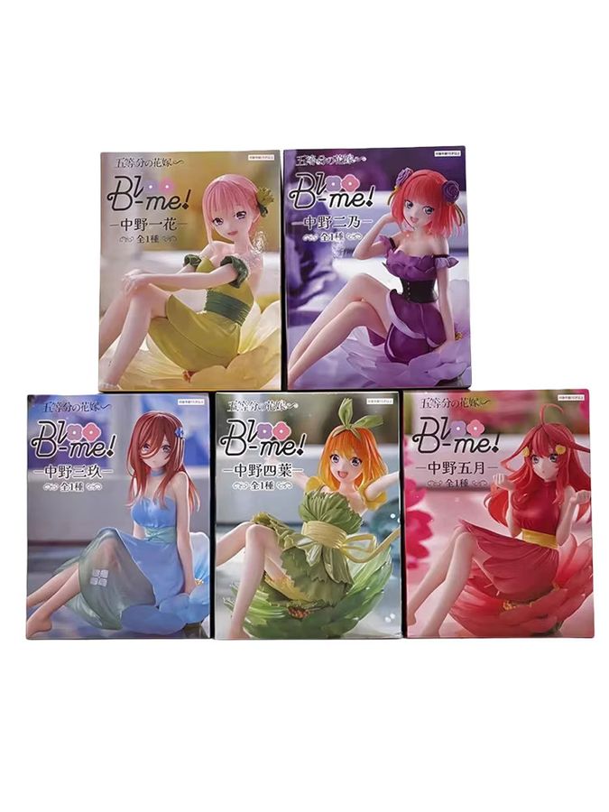 Bandai Quintuplets Bloo-me! Anime Figuren Set Nakano Itsuki Miku Yotsuba Nino Ichika Multicolor - Bild 3