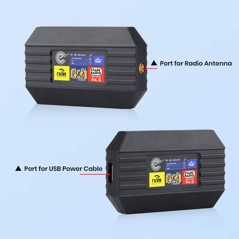 Junsun DAB+ Verstärker-Tuner-Box mit USB-A Antennenadapter für Android Autoradios in Schwarz - Bild 3