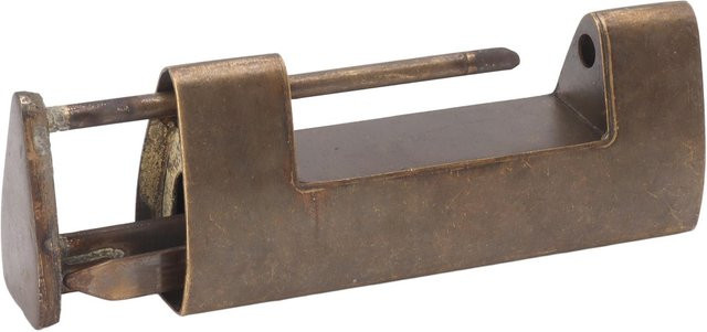 mfySpace Antik Messing Vorhängeschloss im Vintage-Stil für Holzkisten und Möbel, Farbe: Gold - Bild 1