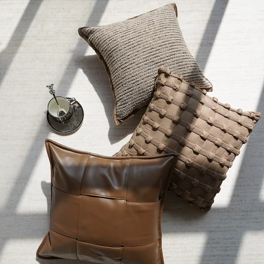 Melard Kissenbezug Braun im Skandinavischen Design für Sofa und Bett B/H: 45 x 45 cm oder B/H: 30 x 50 cm - Bild 3