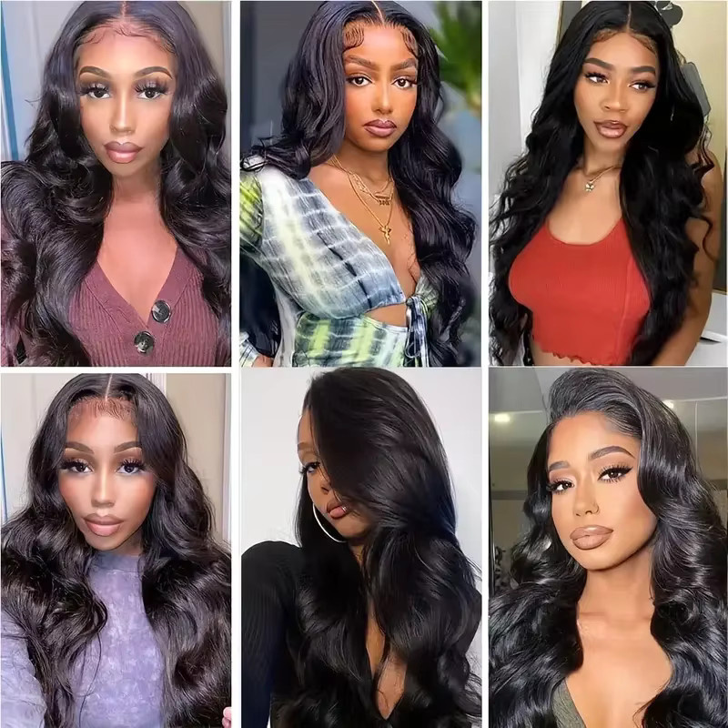 UEENLY Lace Frontal Perücke, Body Wave, Echthaar, Damen - Bild 6