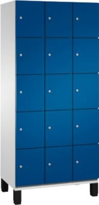 C+P Fächerschrank Cambio auf Füßen mit 15 Fächern, Korpus Lichtgrau und Front Enzianblau, H x B x T: 198,0 x 90,0 x 52,5 cm - Bild 2