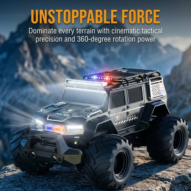 JJRC Offroad-Fahrzeug, ferngesteuert, Polizeiauto-Stil - Bild 1