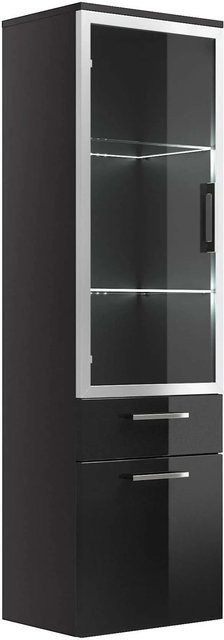 Posseik Bad-Hochschrank Rima in Anthrazit matt mit Soft-Close-Türen und internen Regalen, Breite: 40 cm, Höhe: 134,5 cm - Bild 1