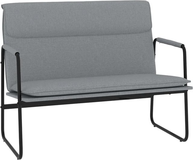 vidaXL Sitzbank Hellgrau aus Stoff mit Metallbeinen B/T/H: 100 x 64 x 80 cm - Bild 1