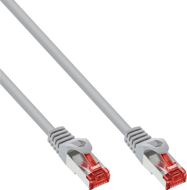 InLine 25er Bulk-Pack Patchkabel Cat.6 S/FTP PiMf Ethernet LAN Kupfer grau 5m - Bild 1