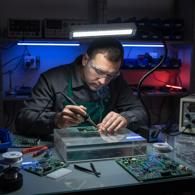 Magnetische Arbeitsleuchte mit 60 LEDs und flexiblem Schwanenhals, 10 W, IP67 wasserdicht, Schwarz, Kaltweißes Licht für Werkstatt und Industrie - Bild 1
