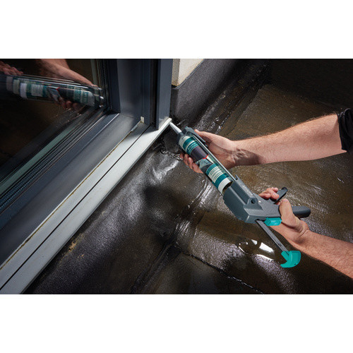 Wolfcraft Kartuschenpresse MG 600 Pro aus Kunststoff für zähe Dichtstoffe in Schwarz und Türkis - Bild 2