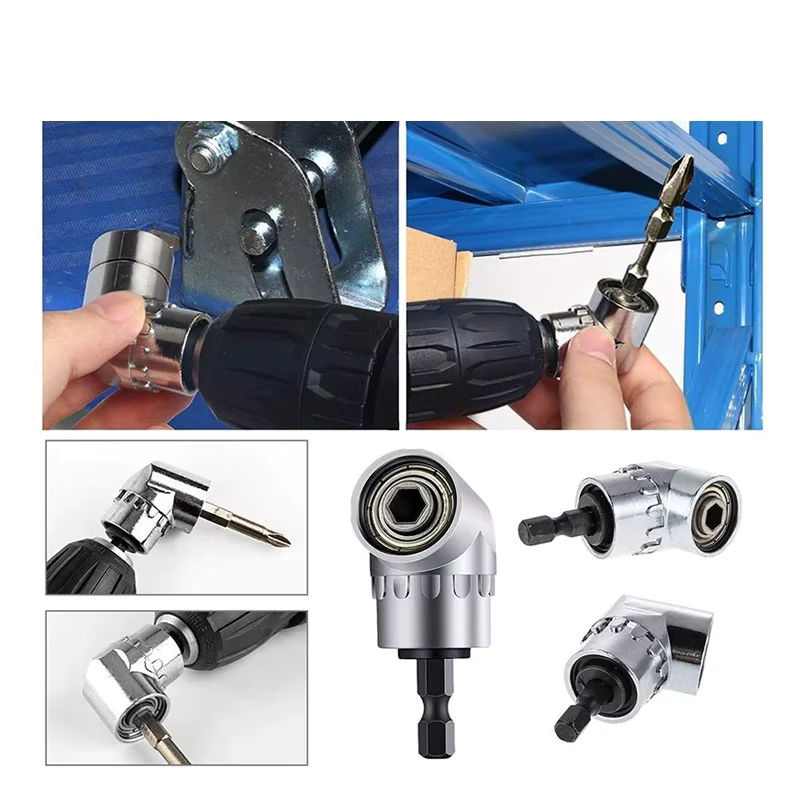 YONGRUIGONGJU Winkelbohrer-Aufsatz und Schraubendreher-Adapter mit flexiblem Schaft und magnetischer Halterung, 105 Grad Winkel, 1/4 Zoll - Bild 6