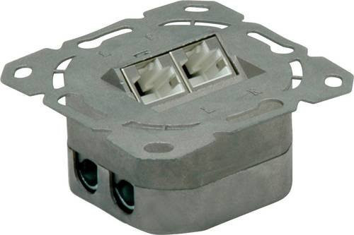 Value Netzwerkdose Unterputz CAT 6a mit 2 Ports für Ethernet/LAN in Grau - Bild 1