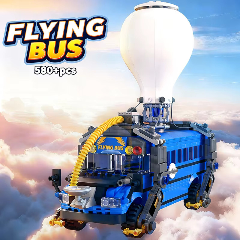 MENBIS Fliegender Bus MOC Bausteine-Set, Luftballon-Kampffahrzeug - Bild 7