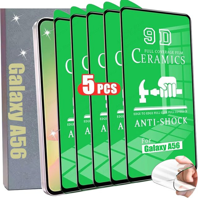 5er Pack Weiche Keramik Displayschutzfolie für Samsung Galaxy A56 A55 A54 A36 A35 A34 A17 A16 A15 A14 A26 A73 5G Transparent - Bild 1