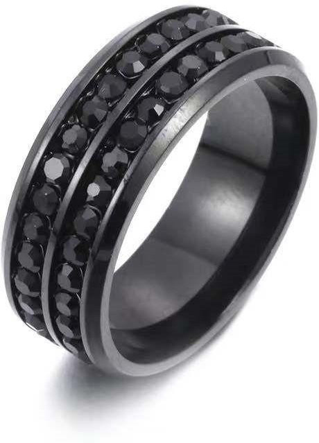 A PUPPY Ring, Edelstahl, Schwarz, Unisex - Bild 1