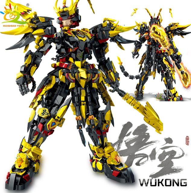 HUIQIBAO Black Myth Wukong Mech Modellbausatz, Rüstungsroboter, Bausteine Spielzeug - Bild 1