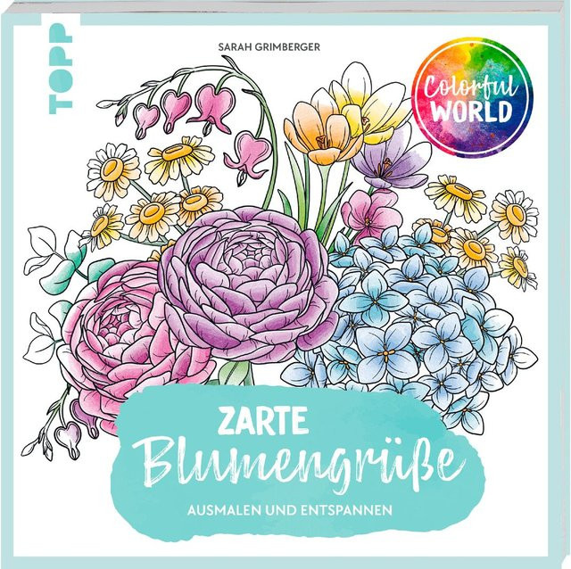 TOPP Colorful World - Zarte Blumengrüße Buch auf Deutsch - Bild 1