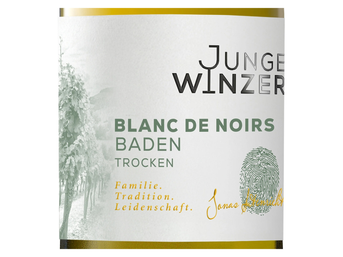 Junge Winzer Blanc de Noir Baden, trocken, Weißwein, 2025, 0,75 l - Bild 2