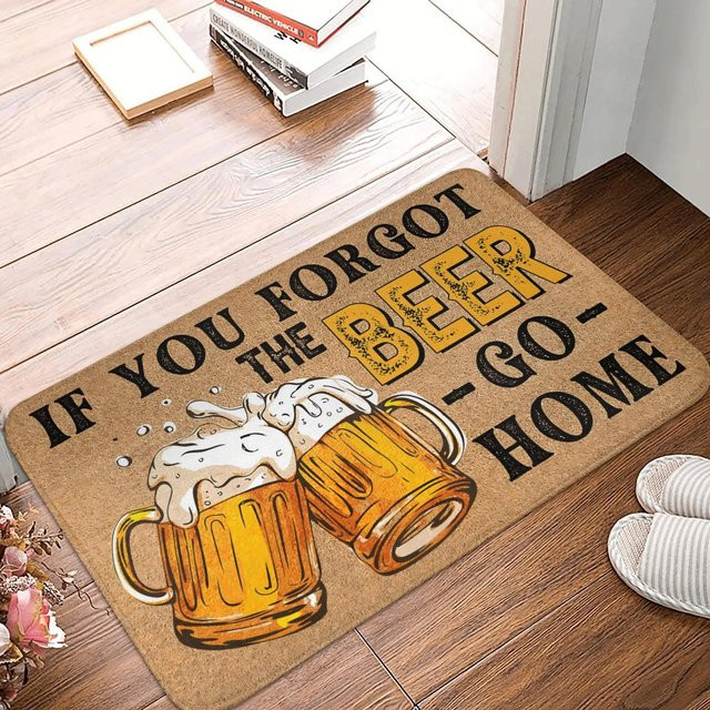 Lodestar Fußmatte mit Bier-Motiv, Anti-Rutsch und Schnelltrocknend, Farbe: Braun, B/T/H: 40 x 60 x 1 cm - Bild 1