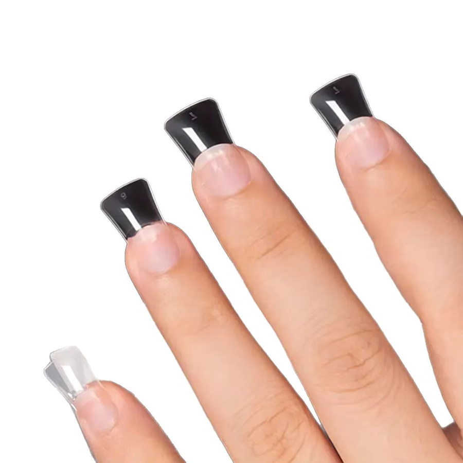 120 Stück Nagelspitzen Entenschnabel-Form, Naturfarben, Glänzend - Bild 4
