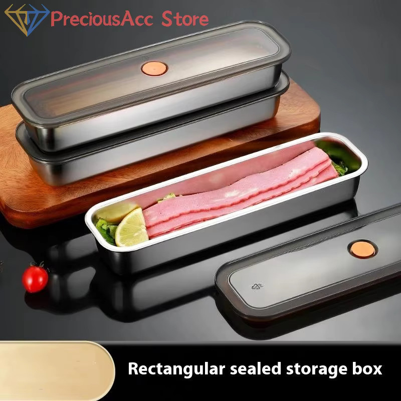 WHPHous Frischhaltebox aus Edelstahl in Silber für Obst, Gemüse und Fleisch mit Deckel - Bild 3