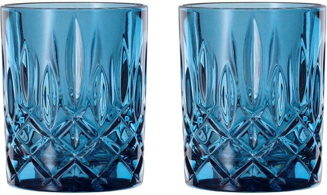 Nachtmann Whiskybecher Noblesse Vintage Tumbler aus Glas, Blau, 2er Set, 295 ml pro Becher - Bild 1