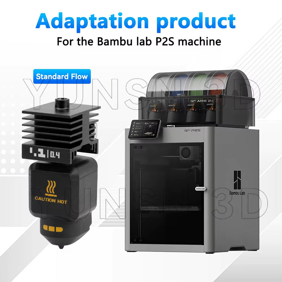 Bambu Lab Hotend-Kit für P2S 3D-Drucker mit abnehmbarer Düse in Schwarz (0,2/0,4/0,6/0,8 mm) - Bild 2