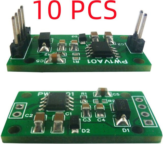 eletechsup PW1VA01 PWM-zu-DAC-Konverter für Arduino UNO MEGA und PLC zur Umwandlung von 0-100% Impulssignalen in 0-5V oder 0-10V Spannungsausgang in Grün - Bild 1