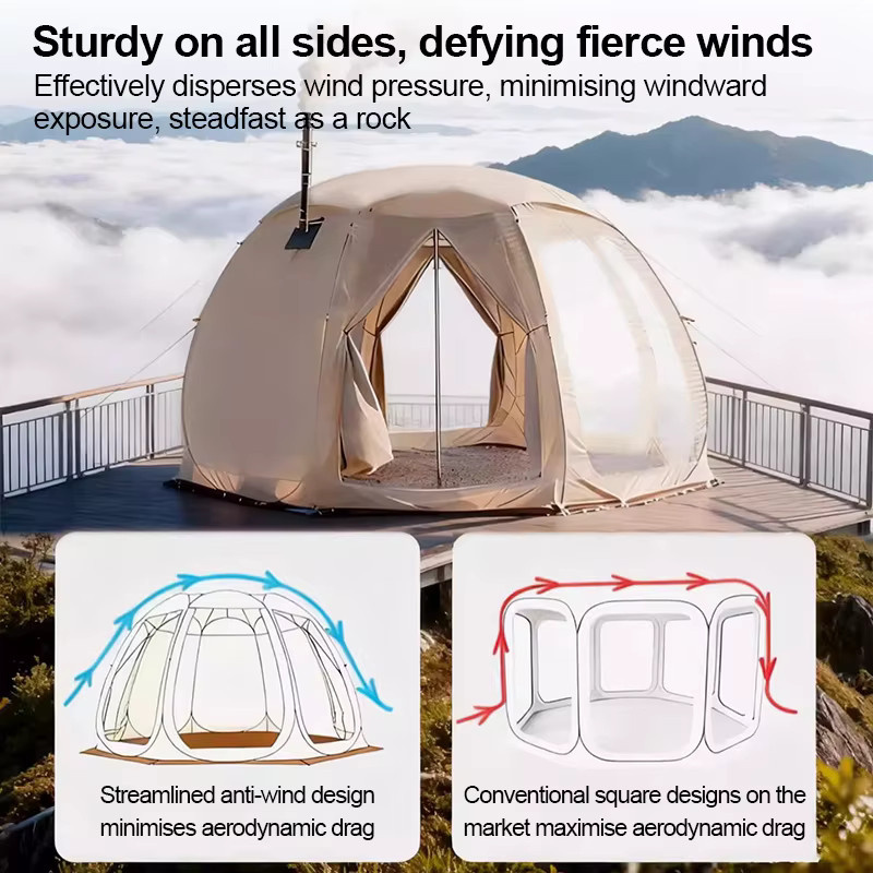 LIADUS Transparentes Outdoor-Campingzelt Blasenhaus für Winter und Garten in Transparent - Bild 2