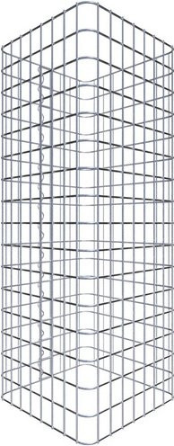 Gabiona Gabionensäule eckig, silberfarben, H x B x T: 80 x 42 x 42 cm - Bild 1