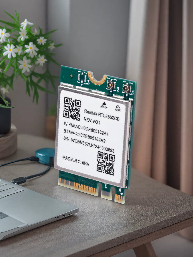DERAPID WiFi 6E und Bluetooth 5.3 Adapter mit 5400 Mbit/s, Triple Band NGFF M.2 Netzwerkkarte für Windows 10/11, RTL8852CE kompatibel mit AX210 - Bild 7