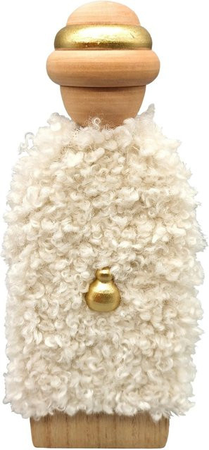 Weihnachtsfigur Luis von Mömax in Weiß und Naturfarben, Höhe: 20,5 cm - Bild 1
