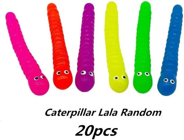 BC Pet Supplies Farbige Raupe Zugwurm Nudel Fidget, TPR Seil - Bild 1