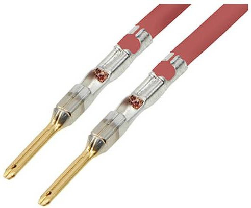 Molex Crimpkontakt mit Litze 216302-2222 Bulk in Rot und Gold - Bild 1