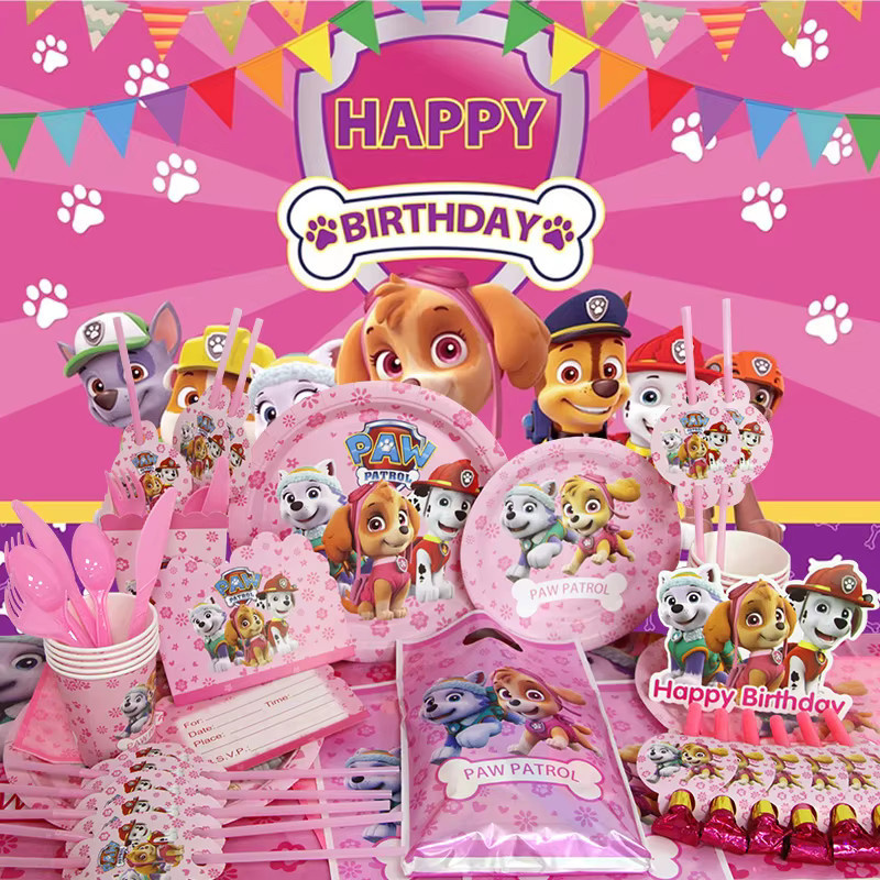 PAW Patrol Skye Geburtstag Party Dekoration Rosa Aluminium Folie Ballons für Kinder Events - Bild 2