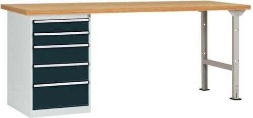 Manuflex Werkbanksystem WC5101.7016 in Anthrazit, B/T/H: 300 x 150 x 70 cm - Bild 1
