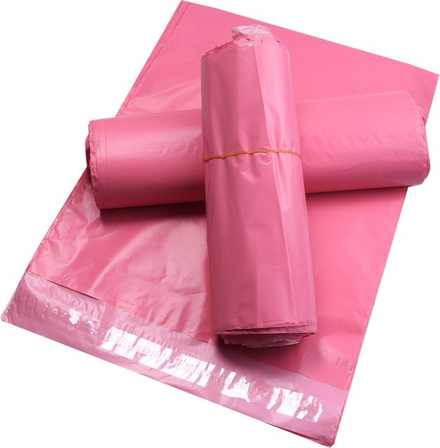 Wasserdichte Versandtaschen aus Kunststoff mit selbstklebender Dichtung in Pink - Bild 1