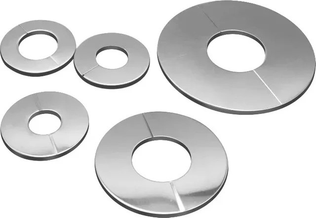 Selbstklebende dekorative Wasserhahn Abdeckung aus Edelstahl in Chrom-Finish für Badezimmer Zubehör, Silber - Bild 1