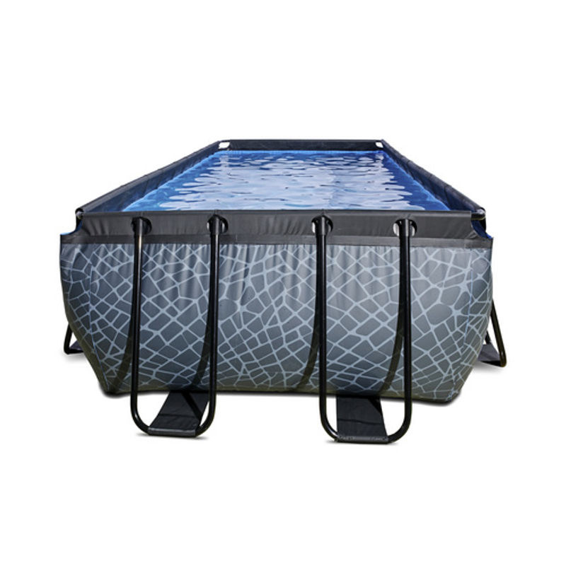 EXIT Stone Aufstellpool Grau mit Sandfilterpumpe B/T/H: 400 x 200 x 122 cm - Bild 2