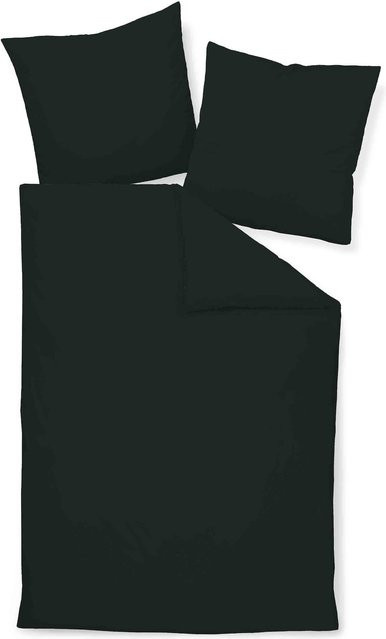 JANINE Unisex Bettwäsche aus Mako-Satin in Schwarz, B/H: 135 x 200 cm - Bild 1