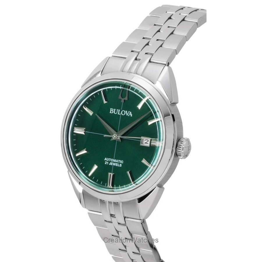 Bulova Herrenuhr Automatik, Edelstahl, grünes Zifferblatt, 42 mm - Bild 2