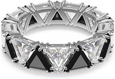Swarovski Ring Damen, Schwarz, Silber, Kristall, Ringgröße 55 - Bild 1